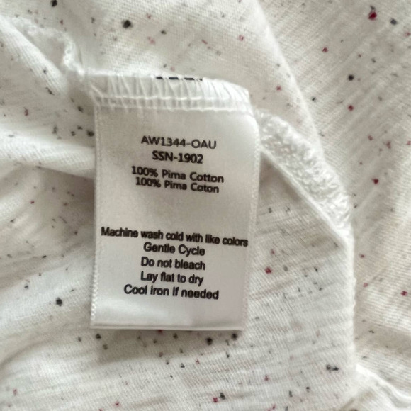 ATM Schoolboy Splatter Print Pima Cotton Distressed Hem Tee women Size S-M - Picture 8 of 12